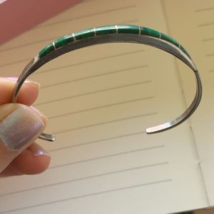 Sterling Malachite Bangle